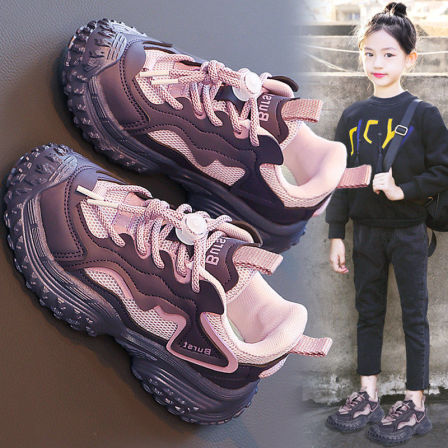 官网C&K女童运动鞋2026新款春季儿童防滑跑步鞋小学生公主老爹鞋