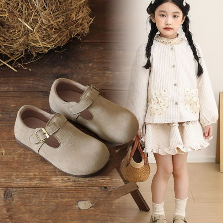 回力童鞋女童休闲单鞋2026春季新款女孩鞋子复古潮皮鞋儿童勃肯鞋