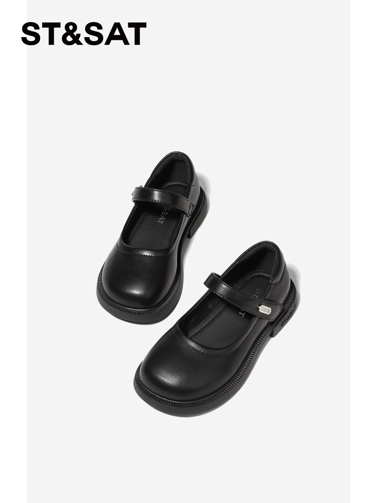 星期六童鞋女童皮鞋2026新款公主鞋演出鞋乐福鞋子女童黑色小皮鞋主图