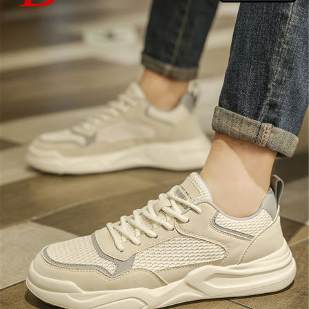 男鞋2026春季新款休闲运动鞋男士网面鞋轻便舒适软底透气百搭板鞋