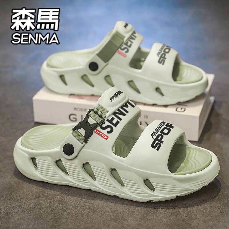森马踩屎感拖鞋男春季2026新款开车两用防滑厚底外穿运动沙滩凉鞋主图
