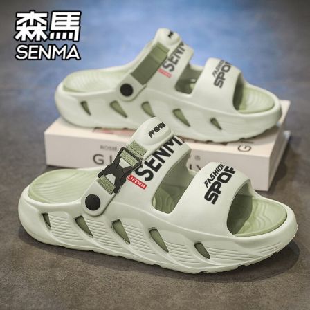 森马踩屎感拖鞋男春季2026新款开车两用防滑厚底外穿运动沙滩凉鞋