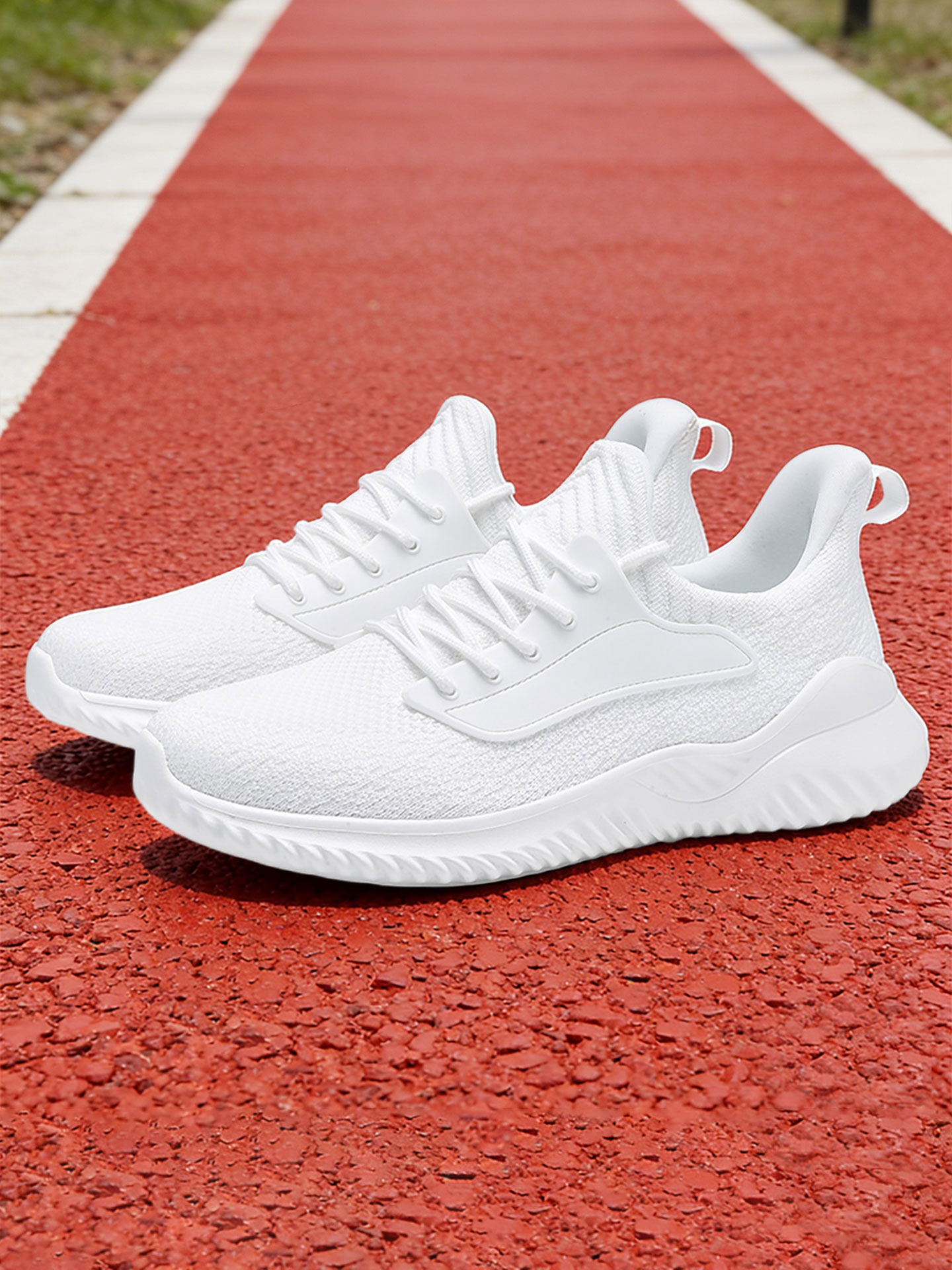 男士小白鞋军训专用白色运动鞋夏季网面透气学生46大码47跑步鞋48主图