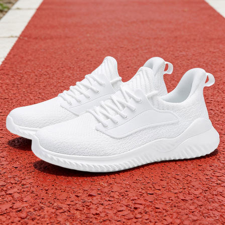 男士小白鞋军训专用白色运动鞋夏季网面透气学生46大码47跑步鞋48