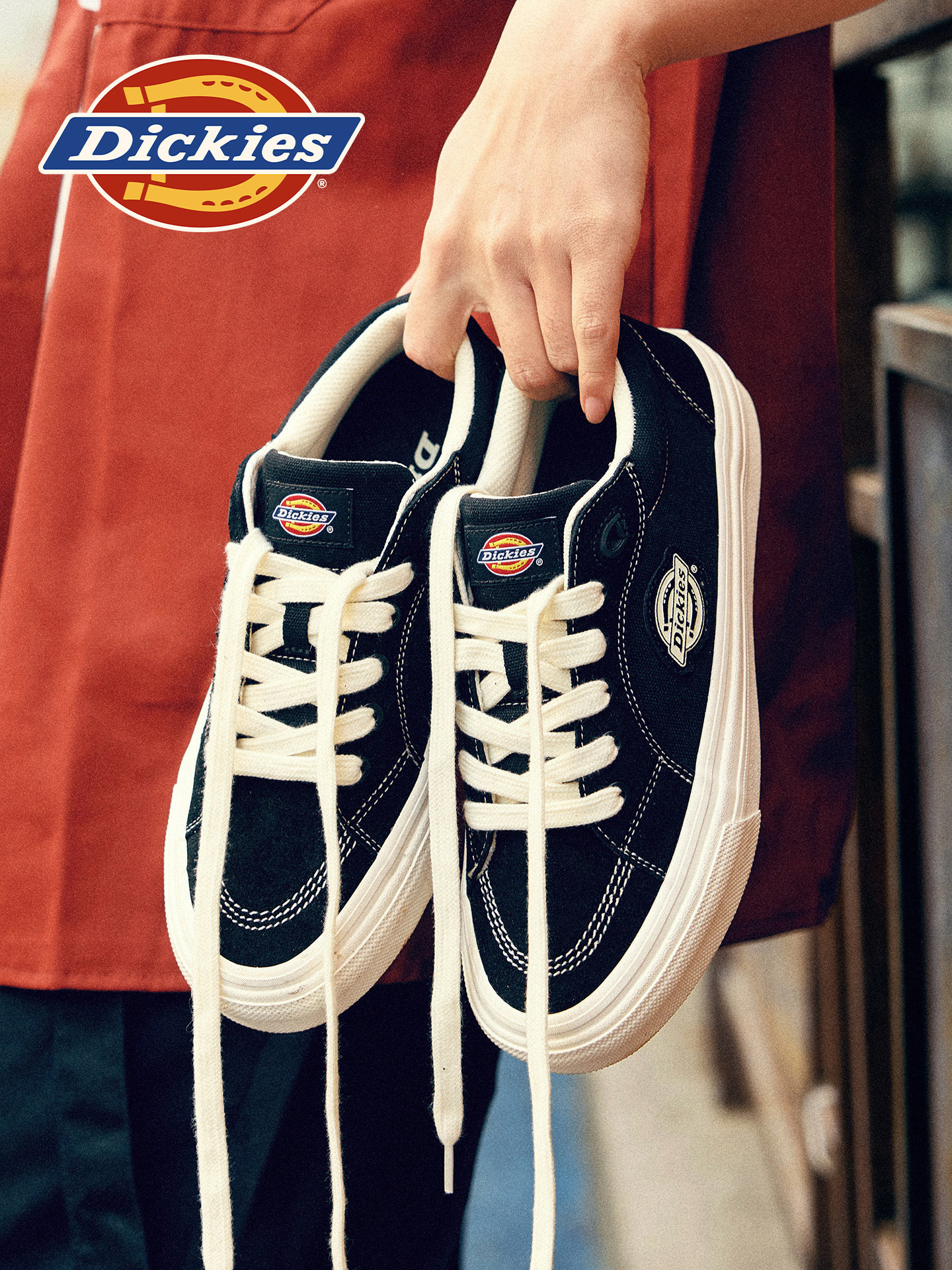 Dickies帆布鞋男款2026新款板鞋男鞋透气休闲鞋男生平底百搭鞋子主图