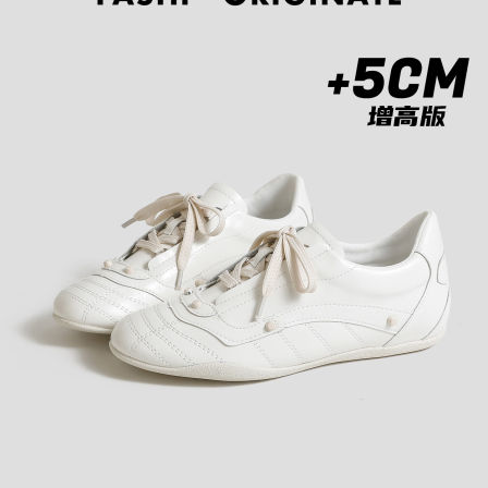 软牛皮~复古芭蕾舞德训鞋女2026春新款软底圆头小白鞋铆钉阿甘鞋