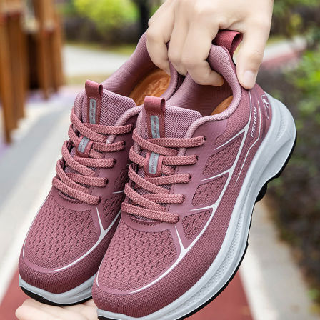 张凯丽老人鞋子女春季妈妈鞋中老年舒适不累脚防滑软底健步运动鞋