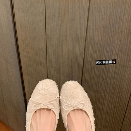 【sheii苏茵茵】天鹅芭蕾鞋~法式蝴蝶结珠片平底奶奶单鞋女晚宴ol