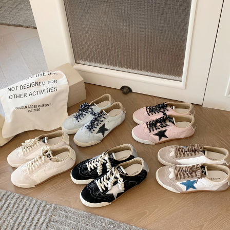 葡萄妈studiolee 增高3cm~ 春款复古雕花系带做旧星星休闲板鞋女