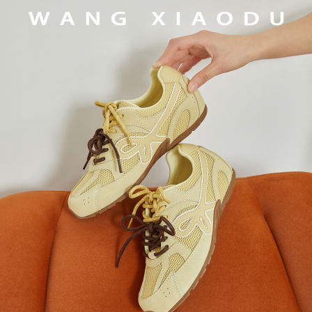 原创【王小毒】春暖花开●4cm内增高休闲鞋女复古德训鞋鞋阿甘鞋