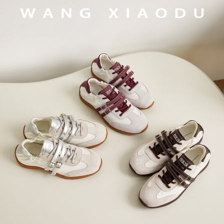 原创【王小毒】步调●3.5cm内增芭蕾德训鞋女薄底复古运动休闲鞋