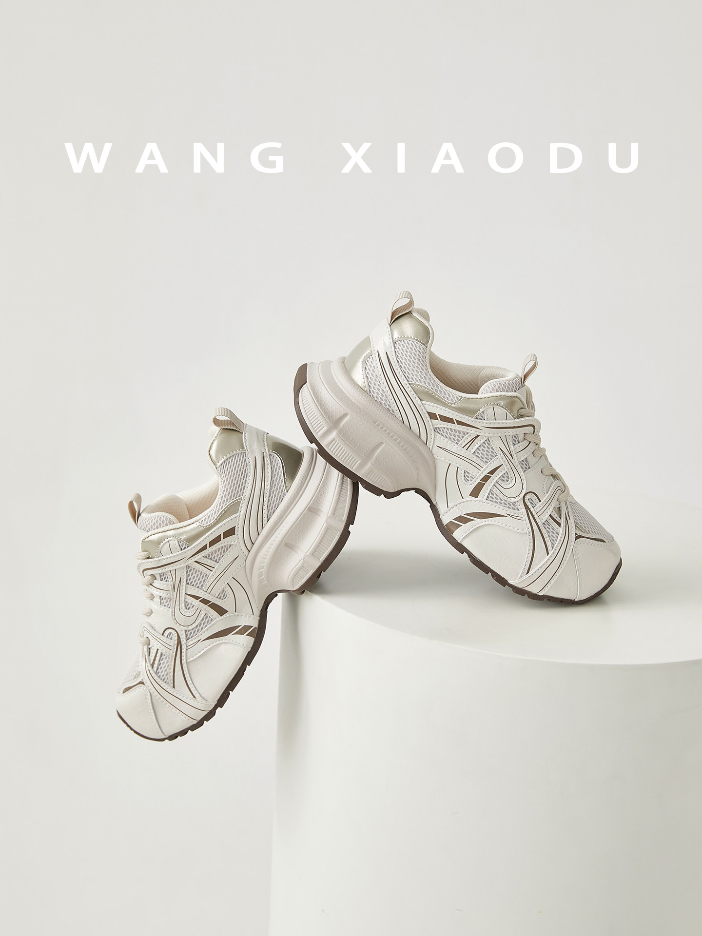 原创【王小毒】游乐场●5cm内增高老爹鞋女复古机能风透气休闲鞋主图