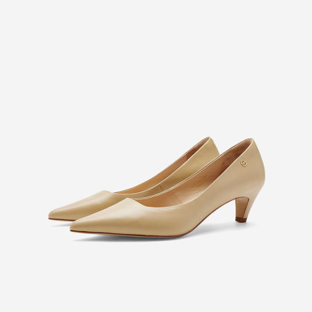 Nine West/玖熙鎏金尖头细跟单鞋女款日常职业通勤风知性浅口女鞋