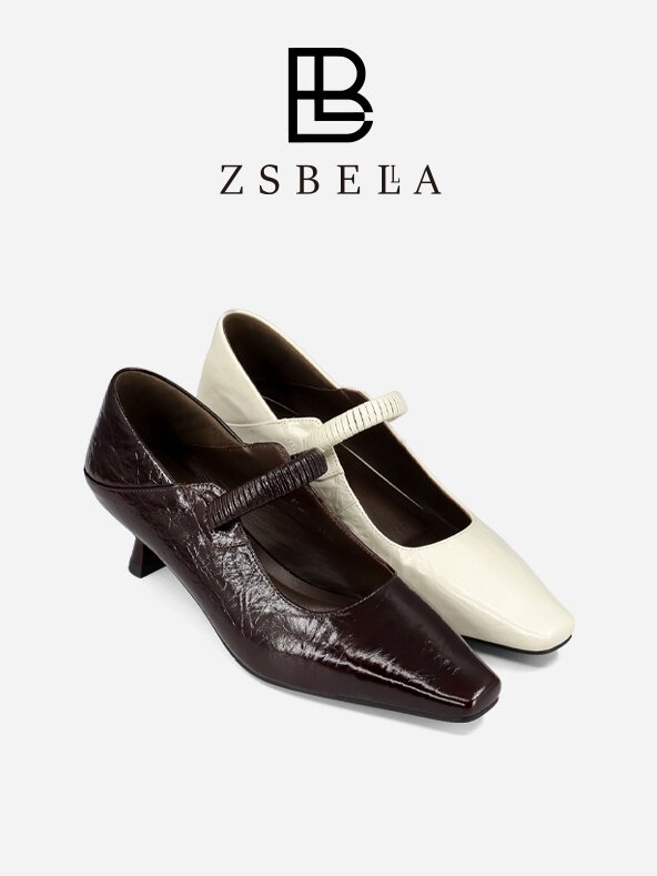 ZSBELLA赛斯贝拉2026春季新款牛皮单鞋高跟鞋ZS1320主图