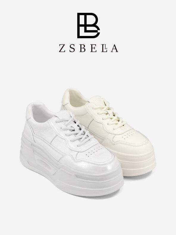 ZSBELLA赛斯贝拉牛皮厚底增高休闲鞋ZS1342主图