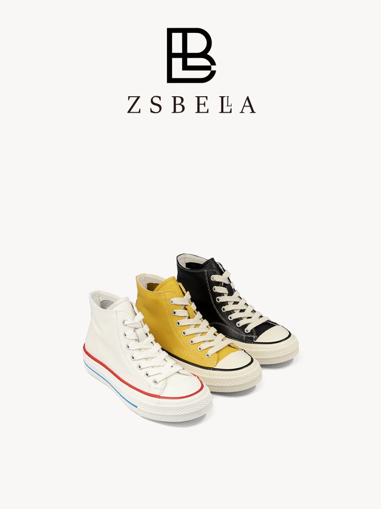 ZSBELLA赛斯贝拉牛皮高板板鞋休闲鞋ZS1343主图