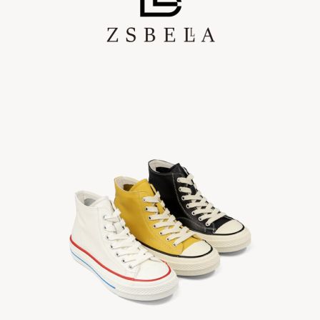 ZSBELLA赛斯贝拉牛皮高板板鞋休闲鞋ZS1343