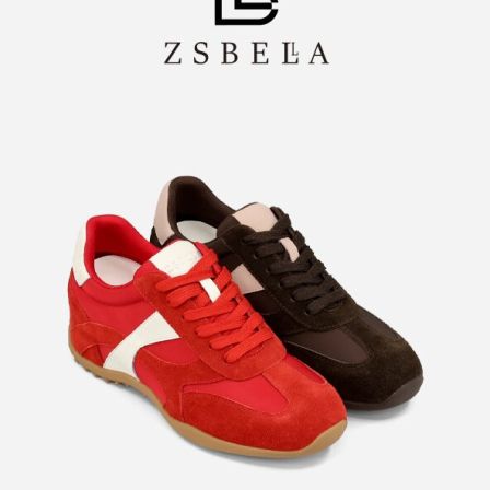 ZSBELLA赛斯贝拉牛反绒内增高舒适透气休闲鞋S1264