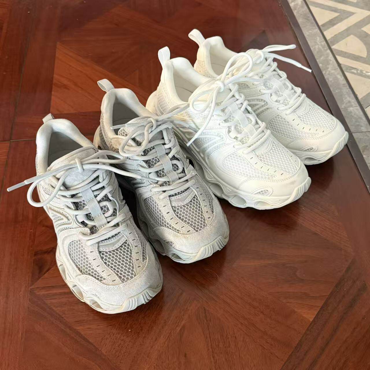 MYL 2026春季新品网面运动鞋系带百搭厚底增高镂空减震老爹鞋主图