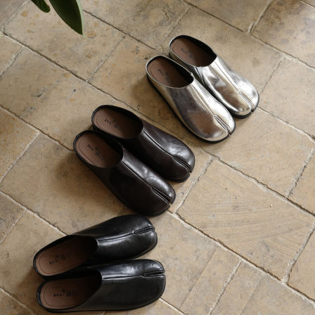 暮四 春季新品韩系小众分脚趾猪蹄鞋百搭一脚蹬包头懒人拖鞋女