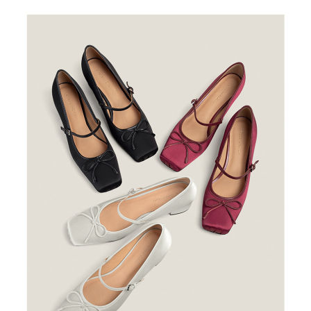 【鞋匠女王×设计师原创】2026春夏新款芭蕾舞鞋玛丽珍鞋粗跟单鞋