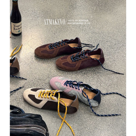 吕小布 | 限定老钱德训鞋 定制小马毛真皮轻盈时尚运动薄底休闲鞋