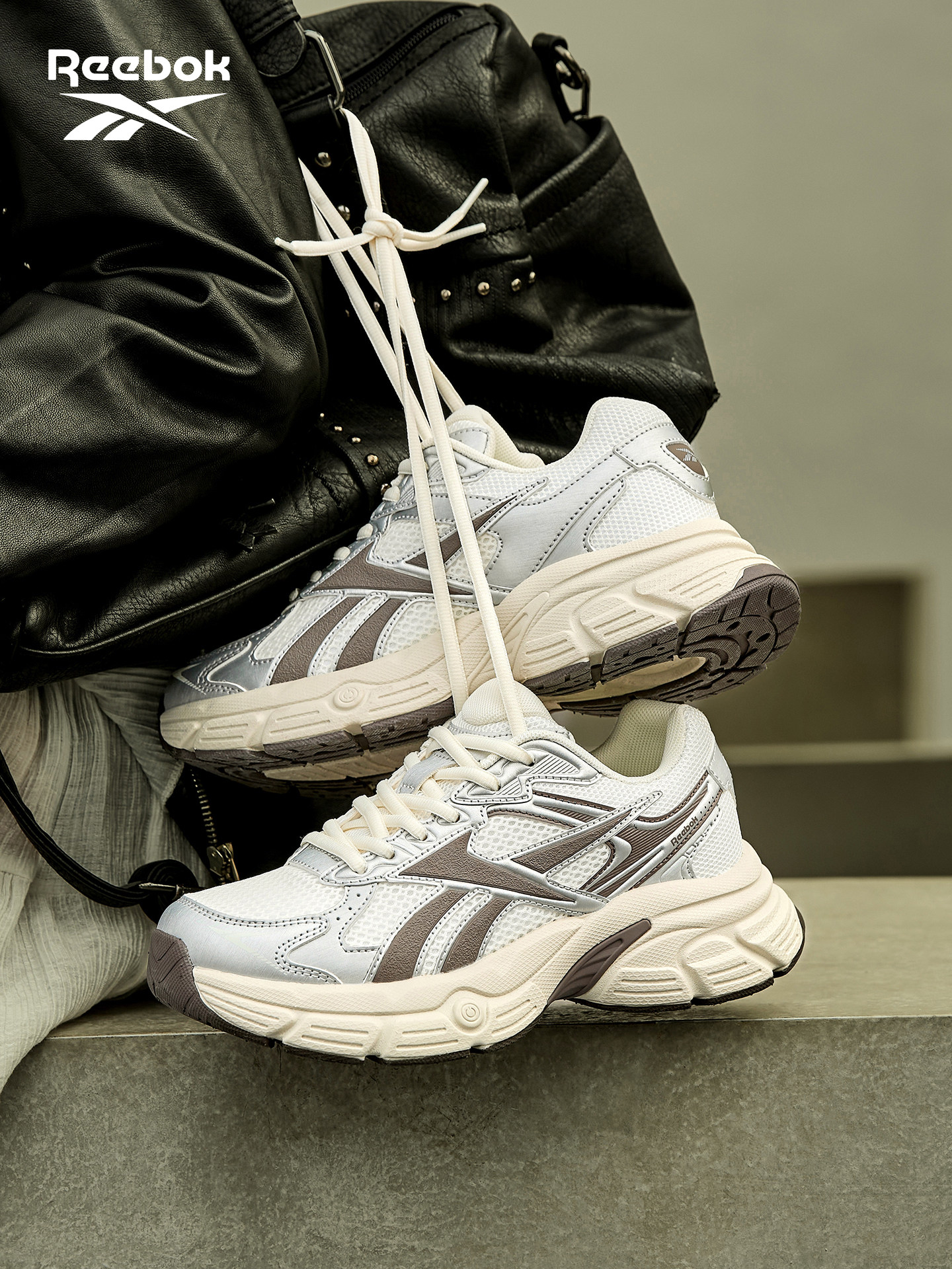 Reebok锐步女鞋春季2026新款巨好看不累脚厚底增高透气运动老爹鞋主图