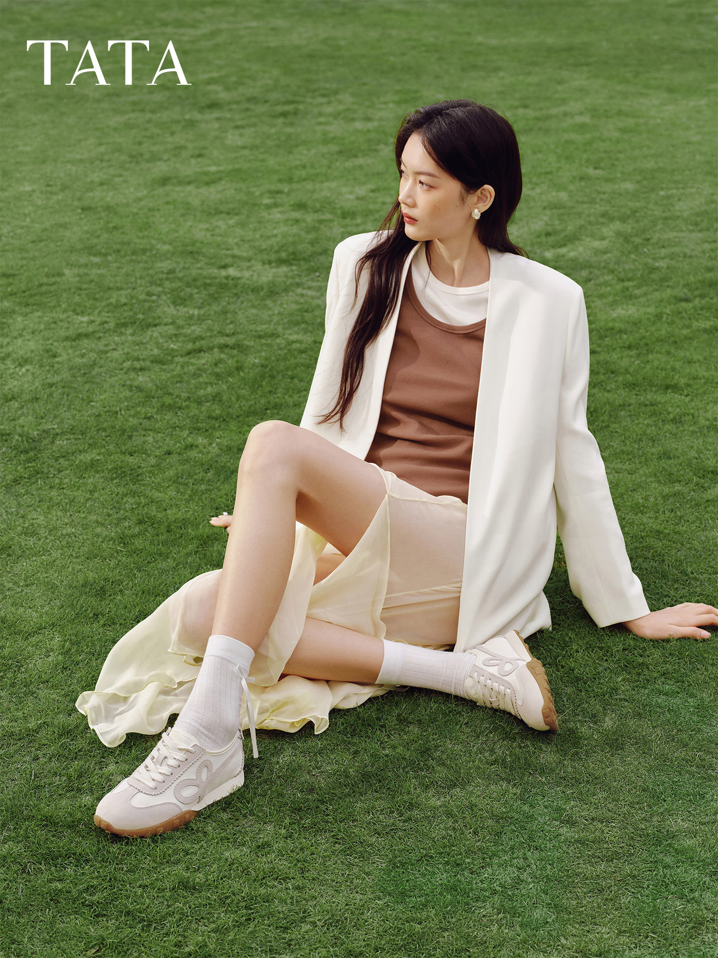 【K姐推荐】TATA他她女鞋阿甘鞋休闲德训鞋白色运动鞋主图