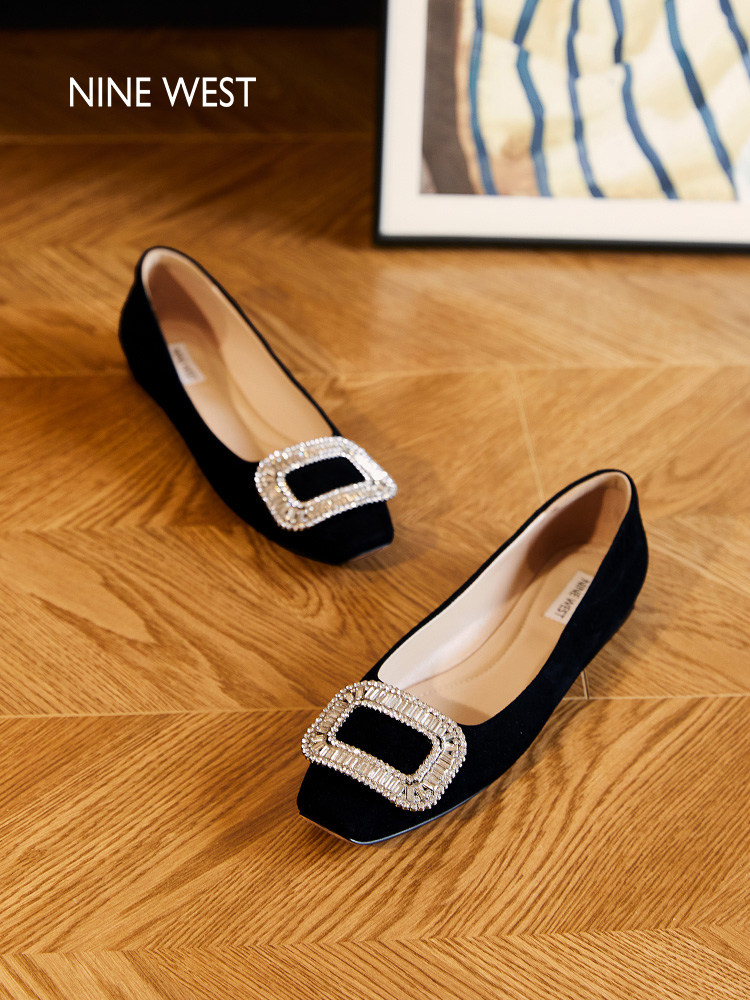 【所有女生的衣橱直播间】Nine West倾城之恋水钻方扣浅口单鞋女主图