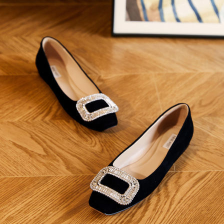 【所有女生的衣橱直播间】Nine West倾城之恋水钻方扣浅口单鞋女