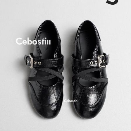 【腹肌商店】单鞋 2cm内增高版玛丽珍鞋芭蕾通勤鞋小皮鞋春季新款