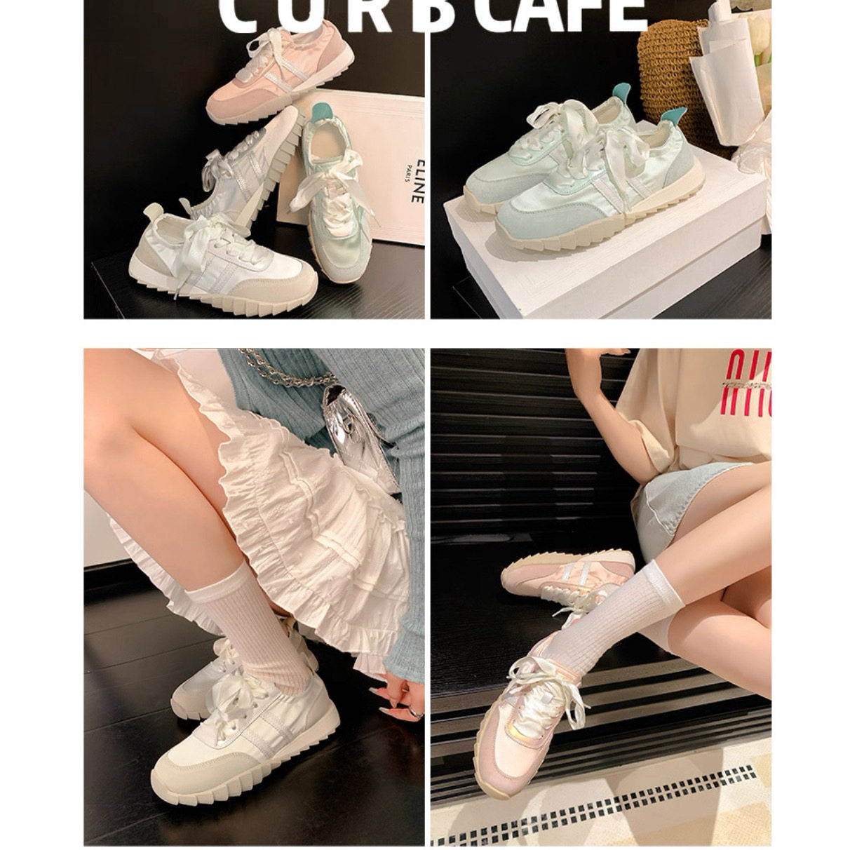 2.27小榴莲【跑单限购】绸缎休闲百搭芭蕾阿甘鞋5693-1 K801主图