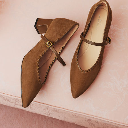 【所有女生的衣橱直播间】TATA/他她浅口女休闲气质玛丽珍鞋