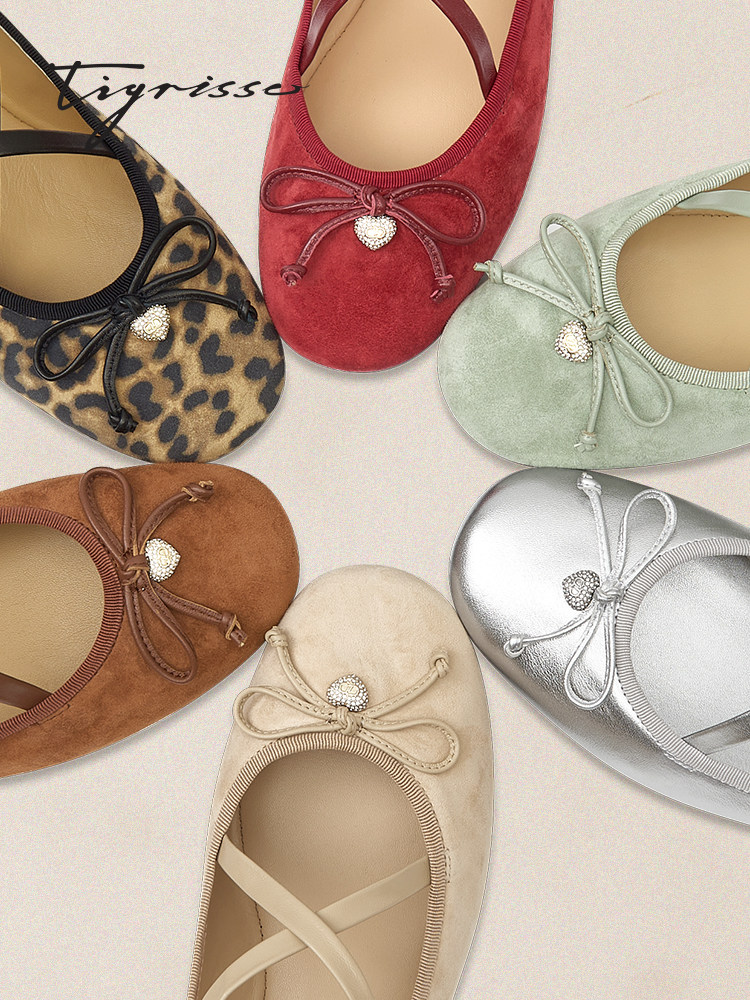 可露丽蹀愫26春新时尚芭蕾舞玛丽珍法式复古平底单鞋女T76132A-01主图