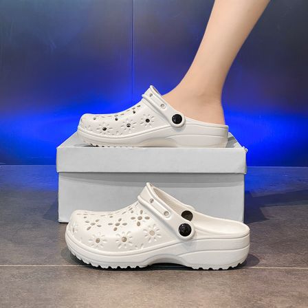 洞洞鞋女款夏季2026新款外穿防滑包头拖鞋户外厚底增高沙滩凉鞋女