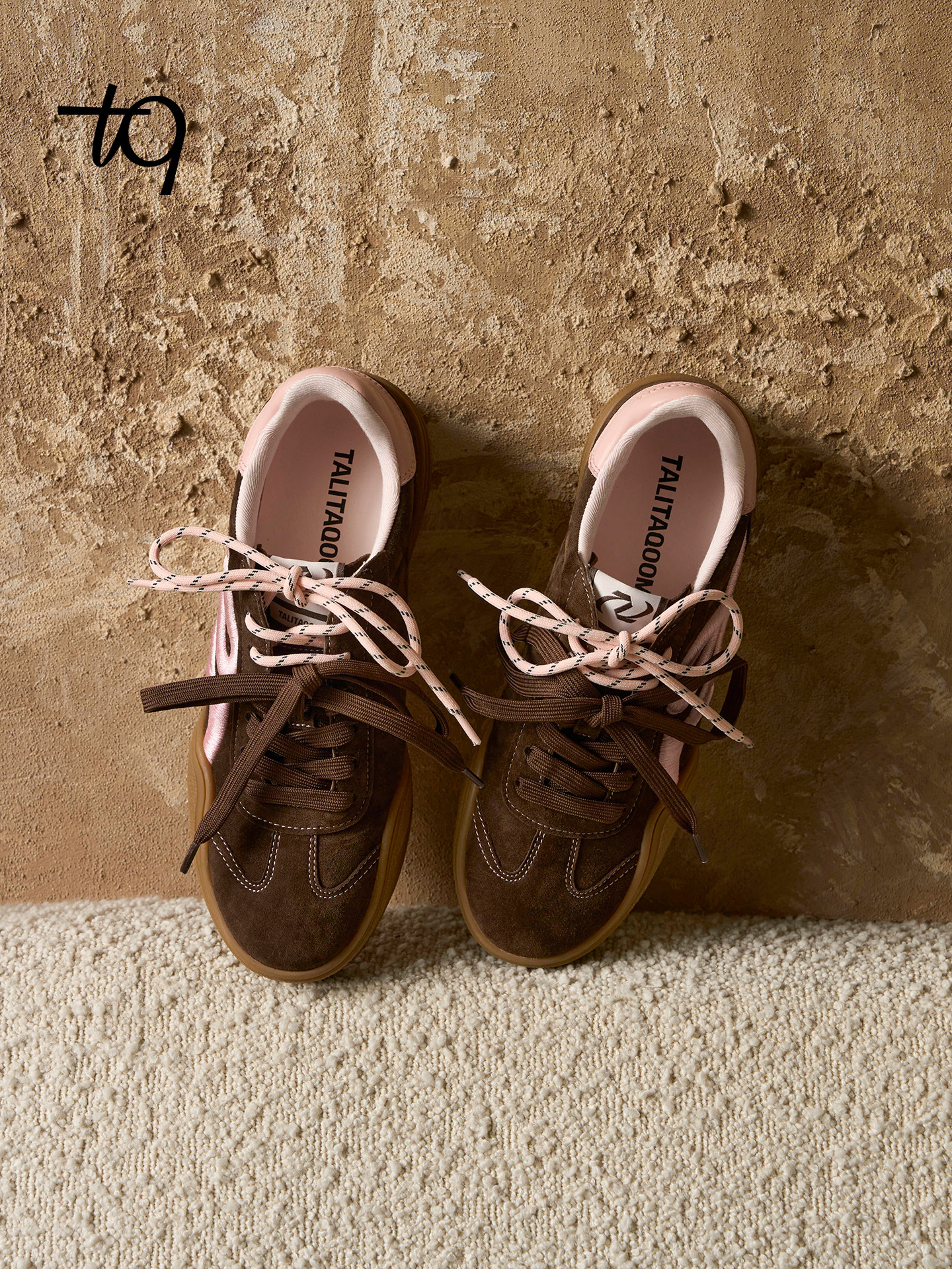 【李佳琦直播间时尚节】Talitaqoom焦糖德训鞋刺绣休闲鞋tq板鞋主图