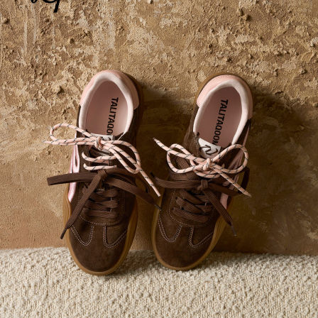 【李佳琦直播间时尚节】Talitaqoom焦糖德训鞋刺绣休闲鞋tq板鞋