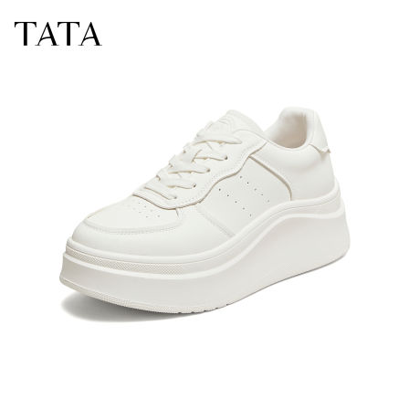 【蜜蜂心愿社】TATA他她小白鲸休闲厚底板鞋
