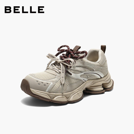 【k姐推荐】百丽蒸汽波老爹鞋女2026春新厚底增高休闲鞋