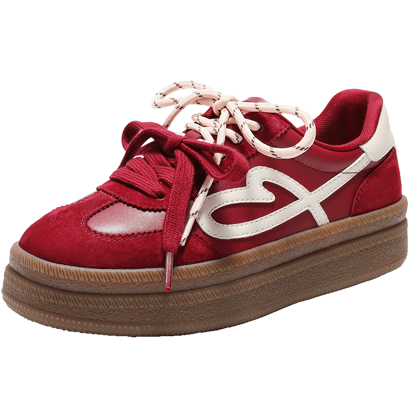 【林依轮直播间】百丽厚底流心曲奇复古德训鞋女26春新双鞋带休闲主图