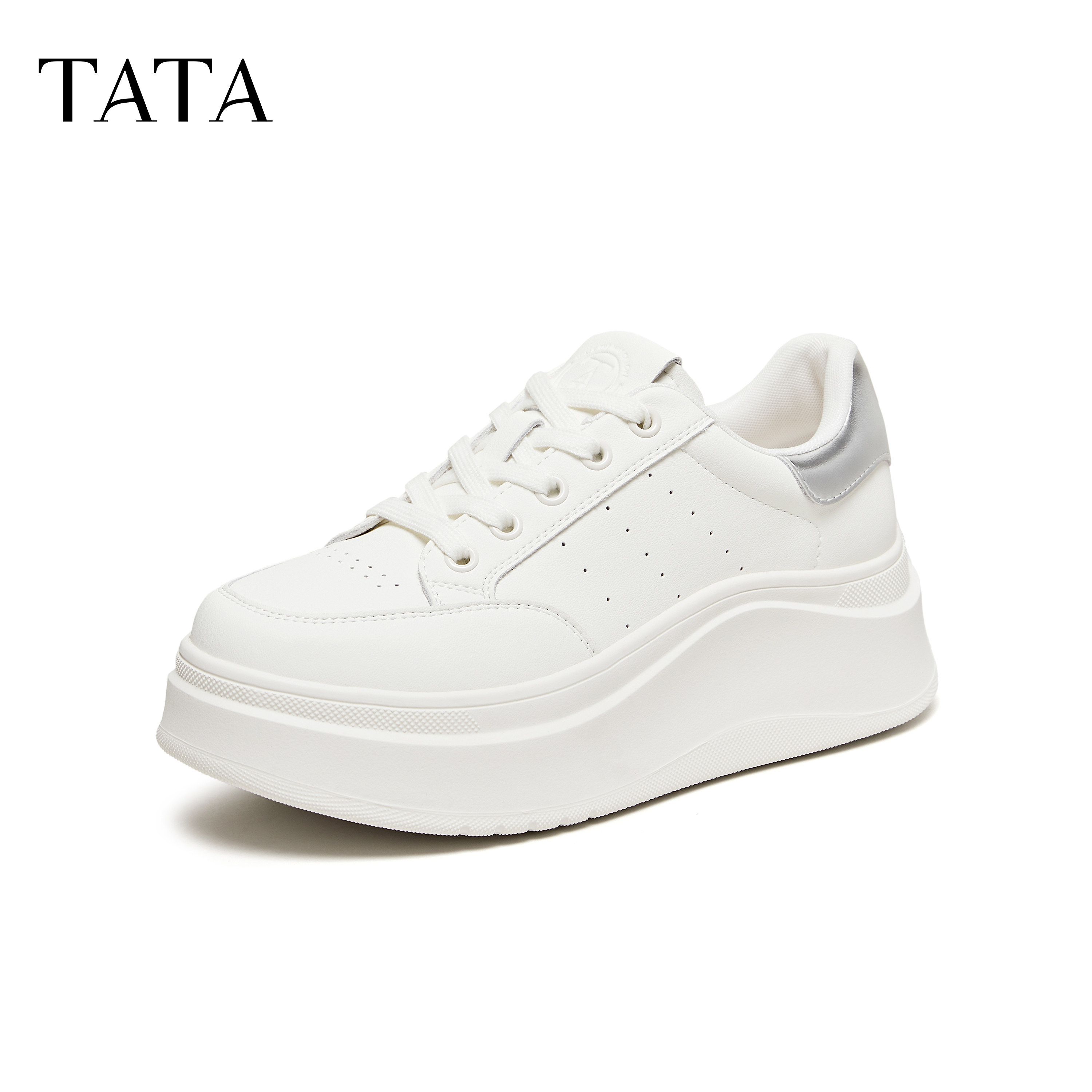 【所有女生的衣橱直播间】TATA他她春时尚休闲百搭厚底板鞋小白鞋主图