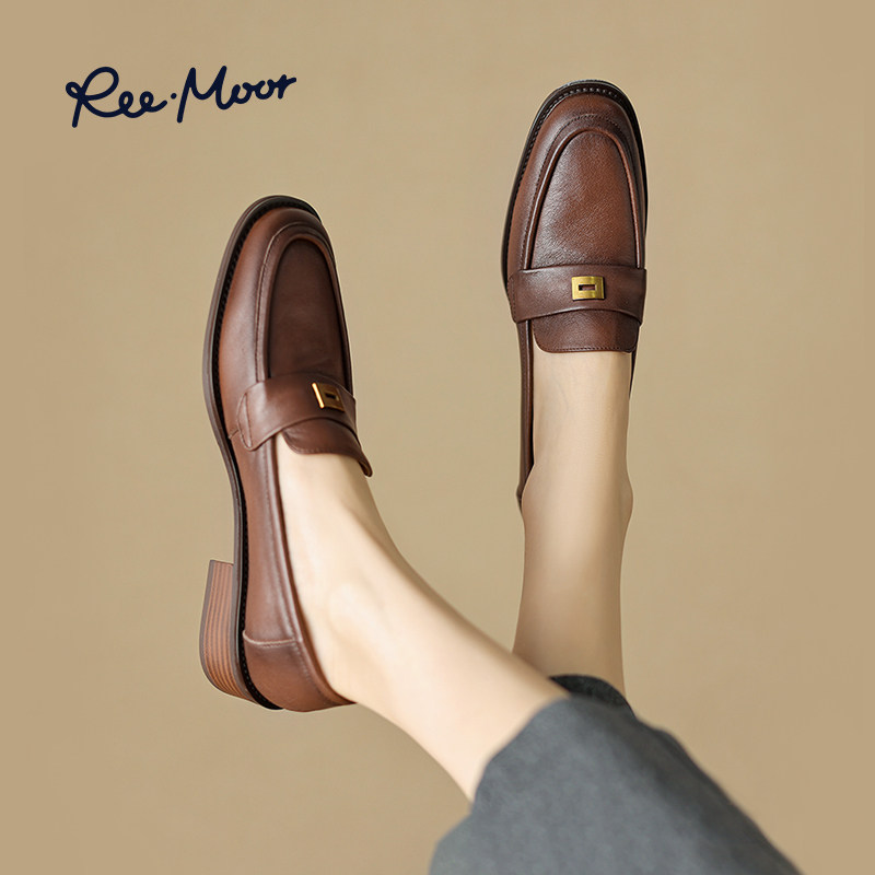 【38爆品日】睿慕商务乐福鞋皮鞋跟高3.5cm主图