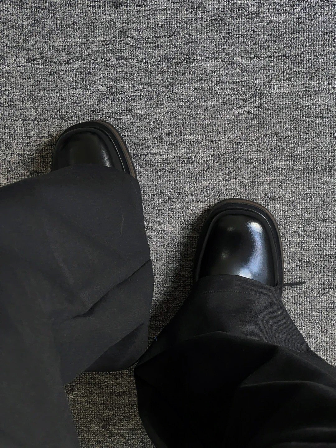 老钱风方头德比鞋男款休闲7cm厚底增高鞋漆皮亮面黑商务新郎皮鞋主图