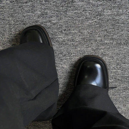 老钱风方头德比鞋男款休闲7cm厚底增高鞋漆皮亮面黑商务新郎皮鞋