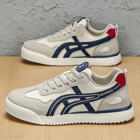 阿甘鞋男士牛筋底耐磨男鞋2026新款防水皮面青少年平底超轻赛车鞋