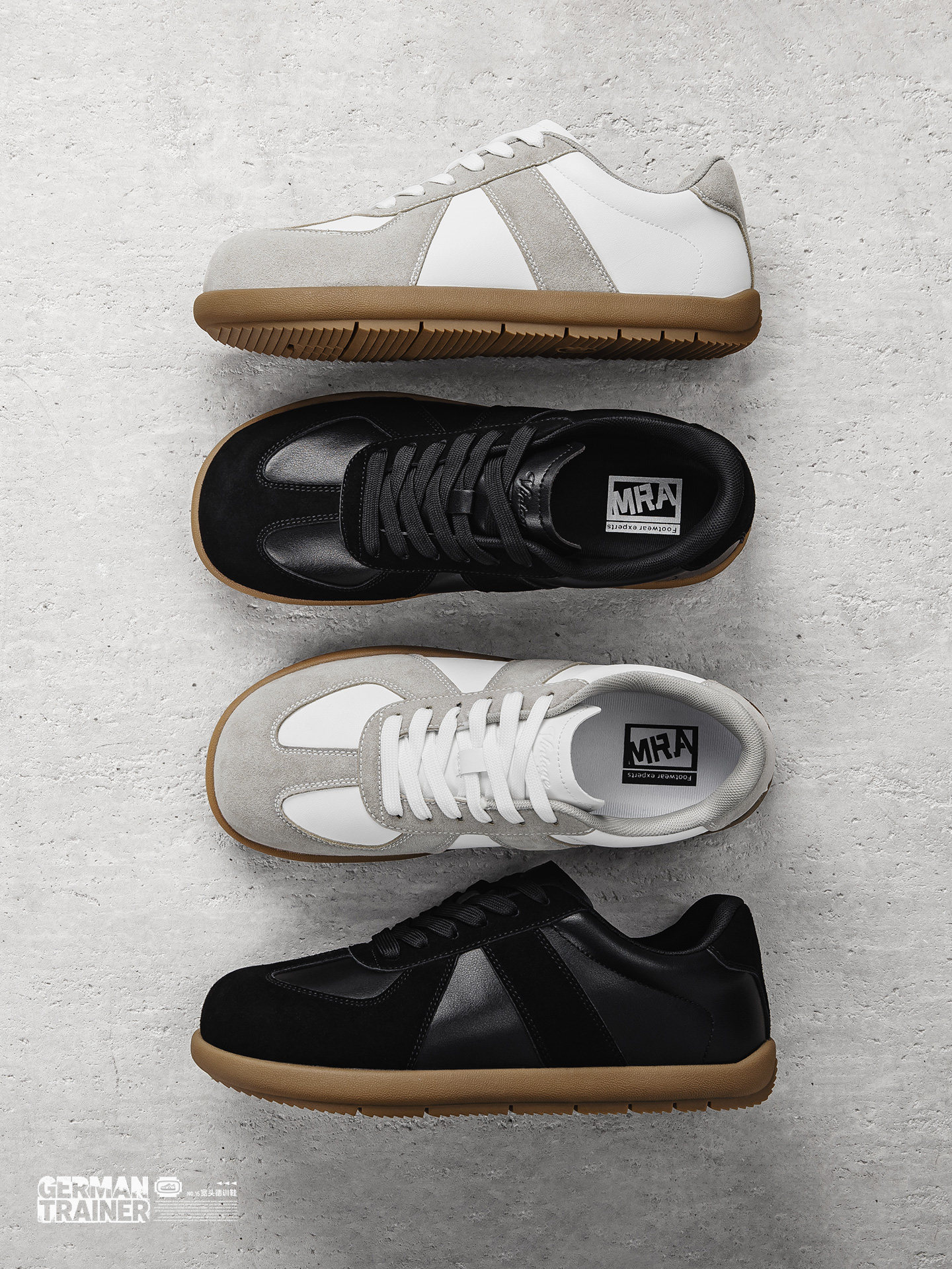 MRA宽头德训鞋男款2026新款复古平底开车通勤百搭运动休闲板鞋春主图