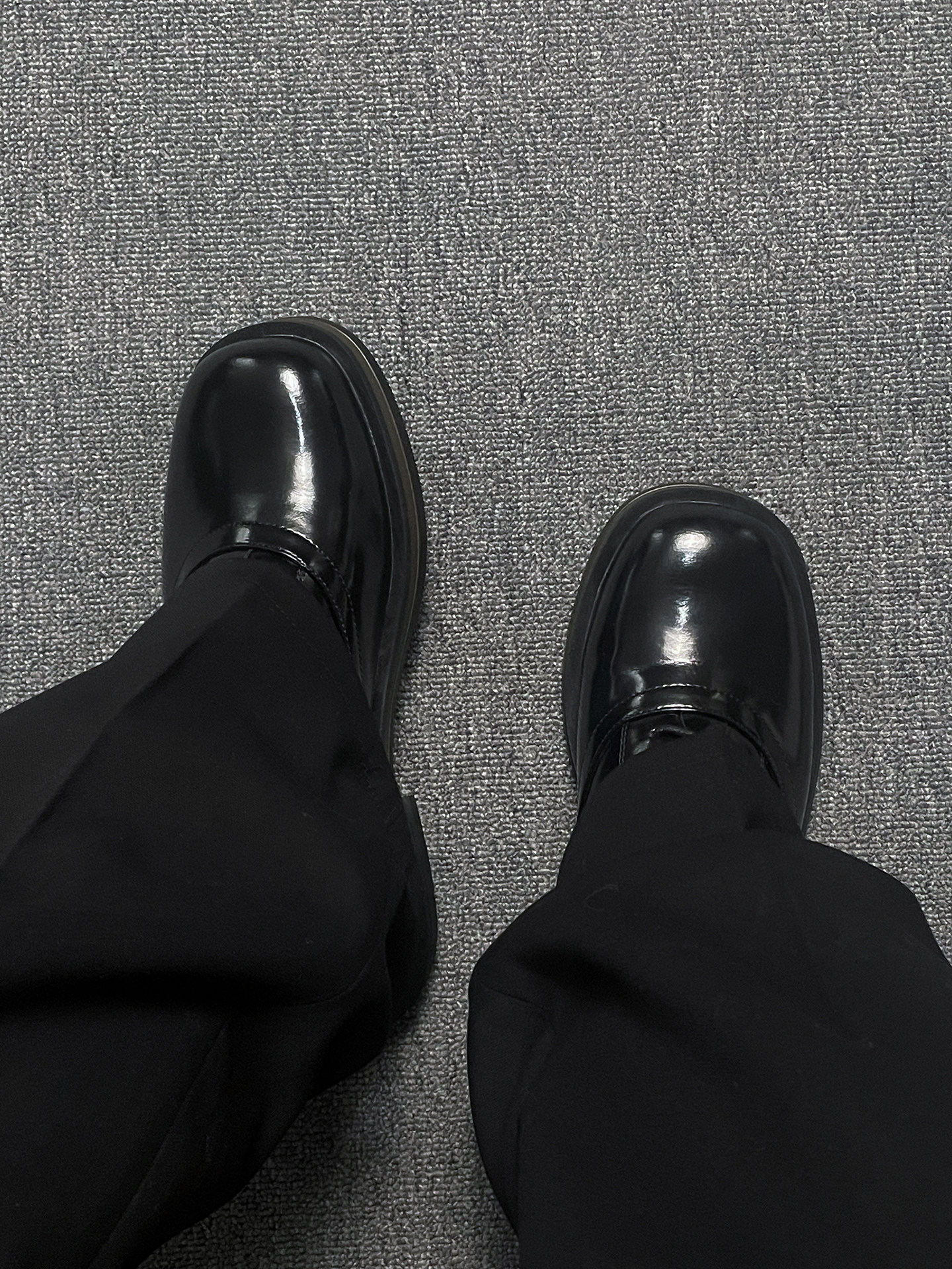 漆皮皮鞋男款结婚新郎高级感方头老钱风乐福鞋小众休闲厚底德比鞋主图