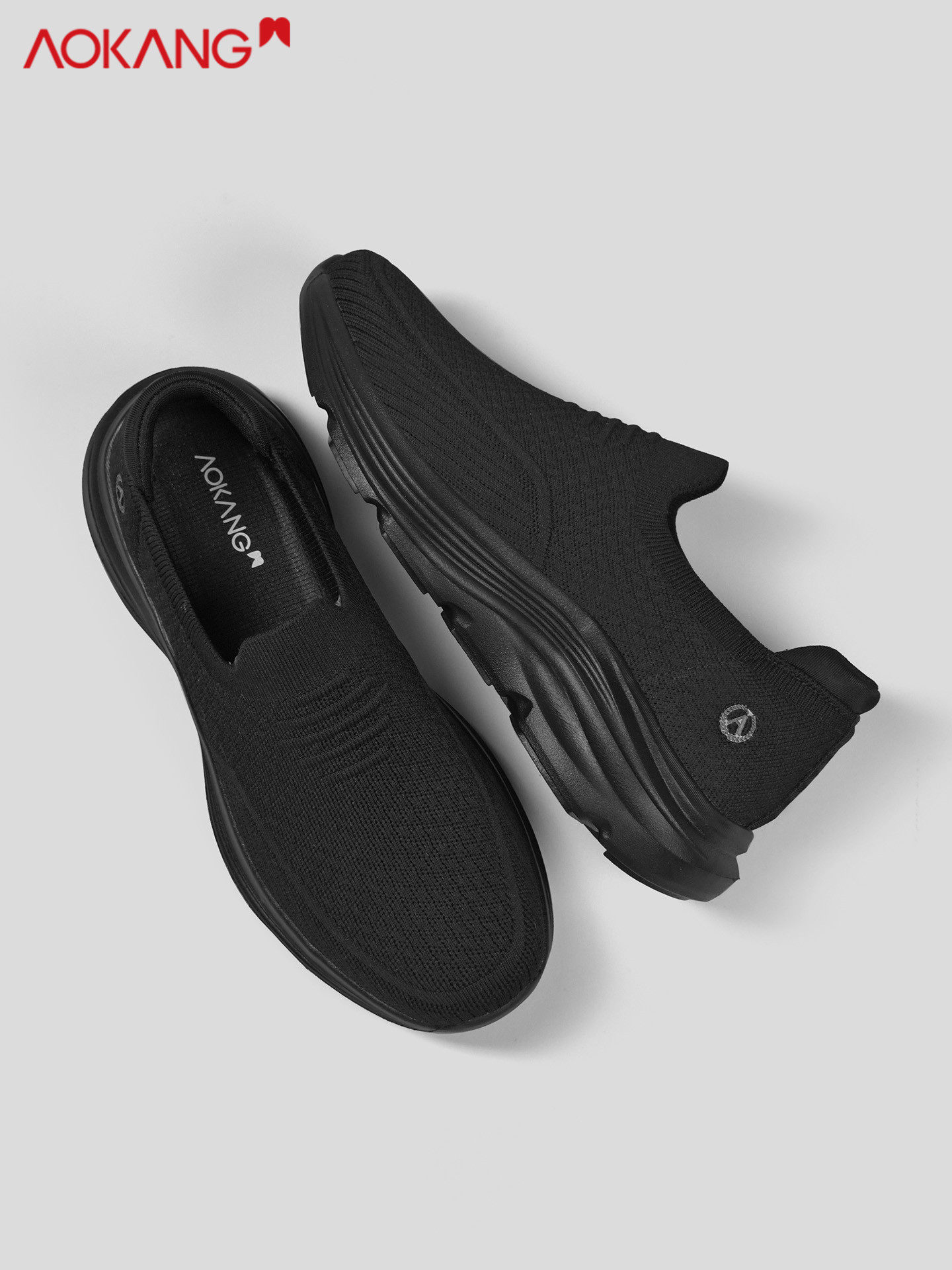 奥康2026春季一脚蹬网面透气男鞋休闲百搭懒人鞋透气软底通勤鞋男主图