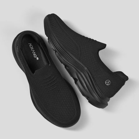 奥康2026春季一脚蹬网面透气男鞋休闲百搭懒人鞋透气软底通勤鞋男