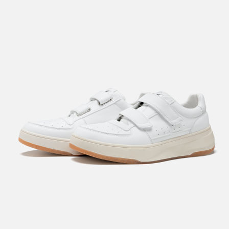 森果果 魔术贴小白鞋男女款2026春季新款厚底运动休闲百搭板鞋子